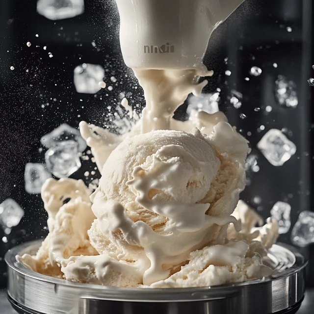 A visual demonstration of the difference between ice cream frozen for 12 hours versus 24 hours in the Ninja CREAMi, highlighting texture changes. Comparison of Ninja CREAMi ice cream after 12 hours vs. 24 hours of freezing.