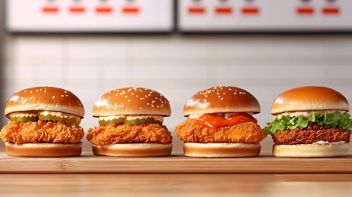 KFC chicken frying in a commercial pressure fryer, showing bubbling oil and crispy golden-brown coating.